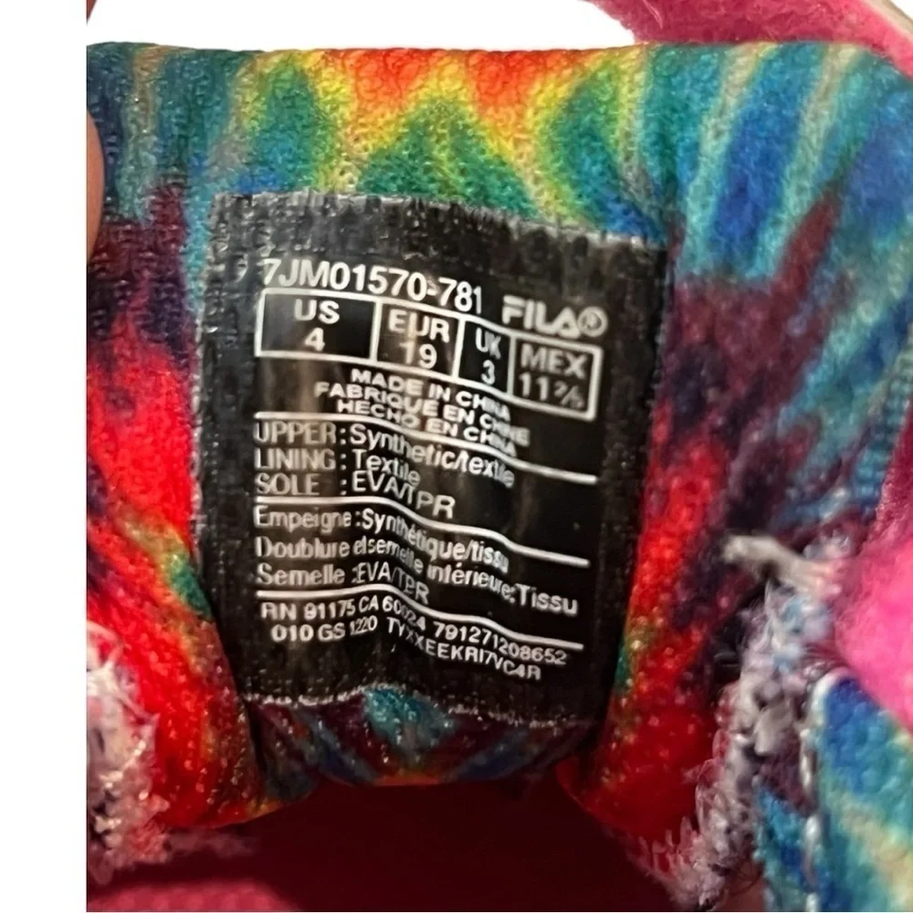 Fila Oakmont TR Tie Dye Sneakers Infant Size 4